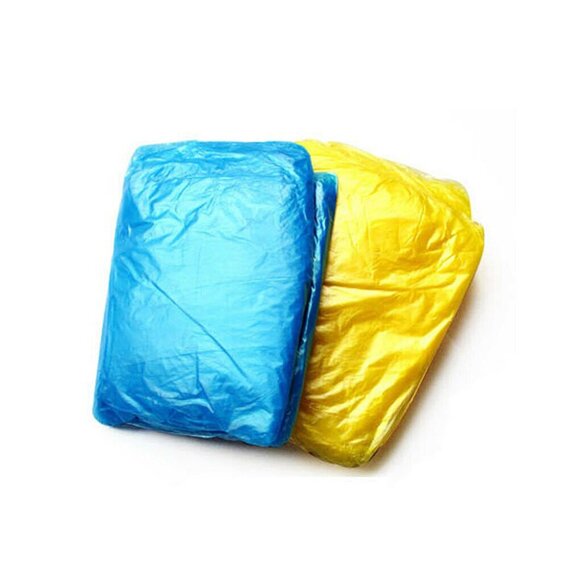 16PCS Unisex Adult Waterproof Raincoat Rain Coat Hooded Jacket Rainwear Camping - Picture 2 of 5